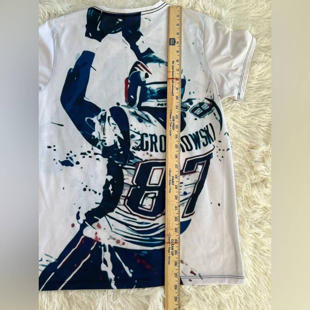 Unique #11 Edelman front & back Rob Gronkowski Patriots All Over Graphic Custom - Picture 5 of 8